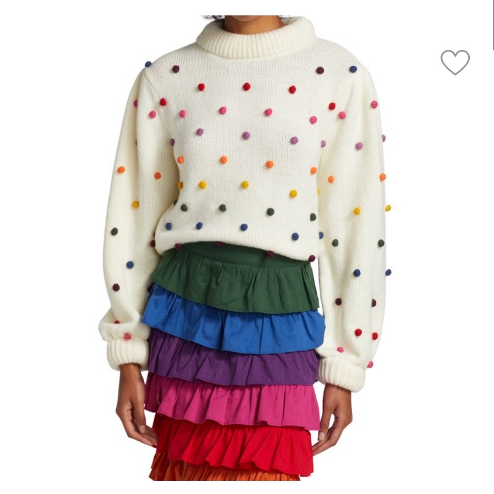 FARM RIO Pom Pom Dot Sweater